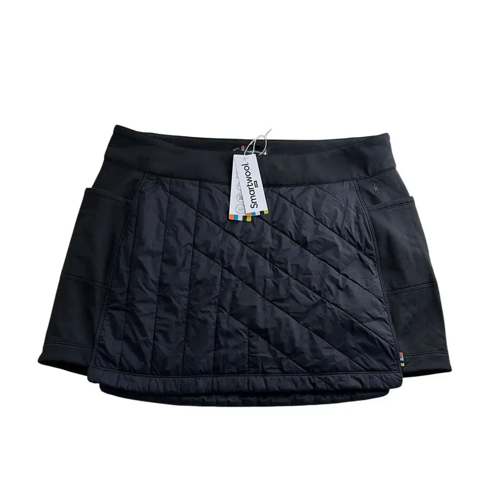 Smartwool Womens Smartloft Skirt Size XL Black Pockets Pull On NEW